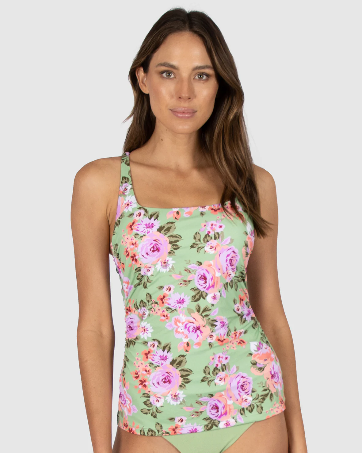 St Lucia D-E Cup Ruched Underwire Singlet Top - Image 5